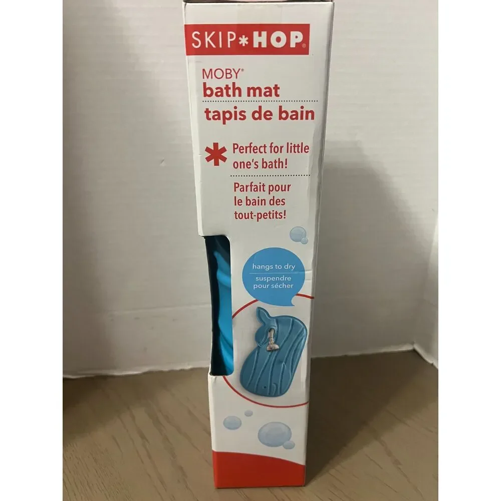 Skip Hop Moby Bathmat Blue Whale Shaped Non-Slip New